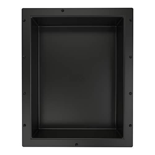 Redi Niche Single Recessed Shower Shelf – Black, One Inner Shelf, 16-Inch Width x 14-Inch Height x 4-Inch Depth