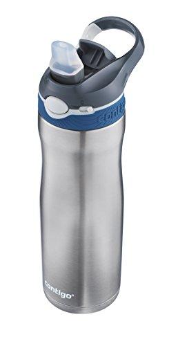 Contigo Stainless Steel Water Bottle | Vacuum-Insulated Water Bottle | AUTOSPOUT Ashland Chill Water Bottle, 20oz, Blue