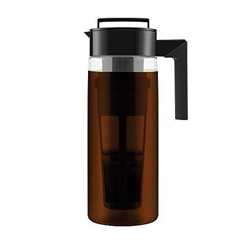 Takeya 10310 Patented Deluxe Cold Brew Iced Coffee Maker with Airtight Lid & Silicone Handle, 1 Quart, Black - Made in USA BPA-Free Dishwasher-Safe