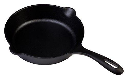 Large Pre-Seasoned Cast Iron Skillet by Victoria, 12-inch Round Frying Pan with Helper Handle, 100% Non-GMO Flaxseed Oil Seasoned, SKL-212