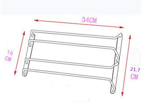 Stemware Wine Glass Rack Wall-Mounted Hanger Under Cabinet Storage Chrome Finish For Home Bar (2 Rows)