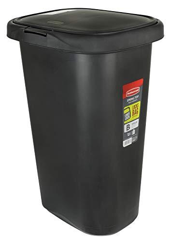 Rubbermaid Swing-Top Lid Recycling Bin for Home, Kitchen, and Bathroom, 12.5 Gallon, Gray