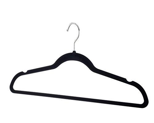 Home-it Premium Velvet Hangers Heavy duty Clothes Hook Swivel 360-Ultra Thin, 50 Pack