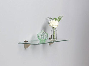 Shelf-Made KT-0134-624SN Glass Shelf Kit, Satin Nickel, 6-Inch by 24-Inch