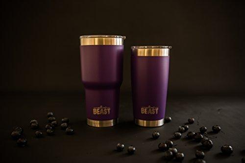 BEAST 30 oz Black Tumbler - Stainless Steel Vacuum Insulated Rambler Coffee Cup Double Wall Travel Flask (30 oz, Matte Black)