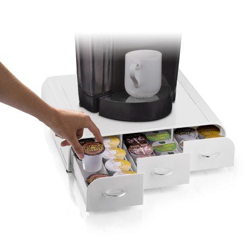 Mind Reader 'Anchor' Triple Drawer K-Cup Dolce Gusto, CBTL, Verismo Single Serve Coffee Pod Holder, Black