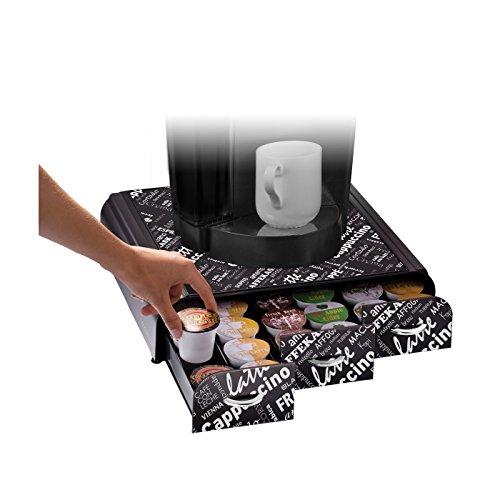 Mind Reader 'Anchor' Triple Drawer K-Cup Dolce Gusto, CBTL, Verismo Single Serve Coffee Pod Holder, Black