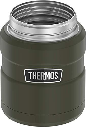 Thermos Stainless King 16 Ounce Food Jar with Folding Spoon, Stainless Steel