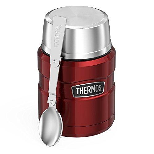 Thermos Stainless King 16 Ounce Food Jar with Folding Spoon, Stainless Steel