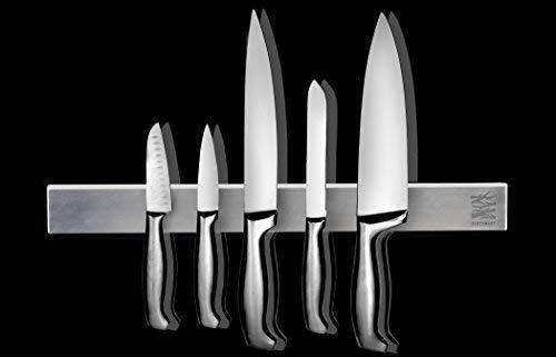 Wall Mounted Knife Holder | Magnetic Stainless Steel Block | 12 inches | Perfect for the Contemporary Kitchen