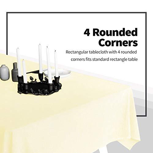 Surmente Tablecloth 90 x 132-Inch Rectangular Polyester Table Cloth for Weddings, Banquets, or Restaurants (Black) …