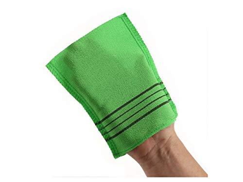 Korean Exfoliating Bath Washcloth [4 pcs] (Green) by TeChef Home