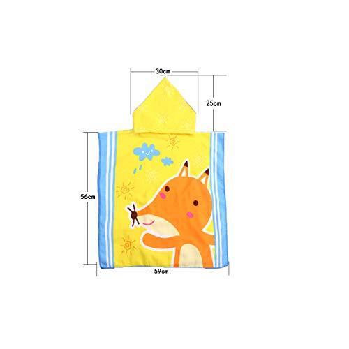 HETH Kids Hooded Beach and Bath Towel 100% Cotton Beach Swimming Coverup for Age 2-8 Years Old Multi-use for Bath/Shower/Pool(Tiger Shark)