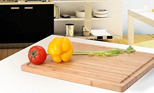 Extra Large Bamboo Cutting Board (17 by 12 inch) - Utopia Kitchen