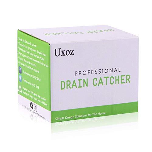 Uxoz Drain Hair Catcher,Stainless Steel Bathtub Drain Protector, Anti-Rust, Durable Use, Match Drain Sizes from 1.35'' to 1.75'' (1PC)