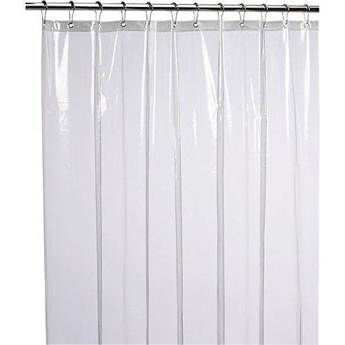 LiBa Mildew Resistant Anti-Bacterial PEVA 8G Shower Curtain Liner, 72x72