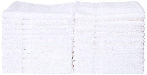 Utopia Towels Salon Towels, 24 Pack,(Not Bleach Proof, 16 x 27 Inches, White), Hand Towels, Gym Towels