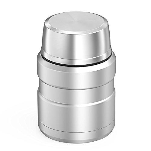 Thermos Stainless King 16 Ounce Food Jar with Folding Spoon, Stainless Steel