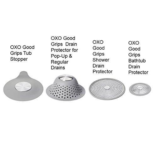 OXO Good Grips Easy Clean Shower Stall Drain Protector - Stainless Steel & Silicone