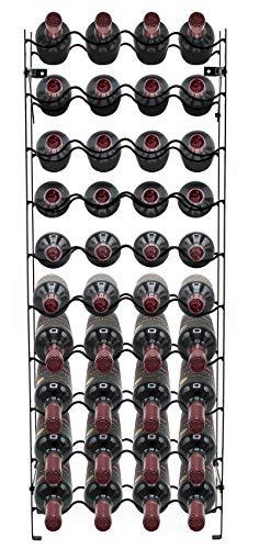 Sorbus Display Rack Large Capacity Wobble-Free Shelves Storage Stand for Bar, Basement, Wine Cellar, Kitchen, Dining Room, etc (Black), Height 40" - 100 Bottle