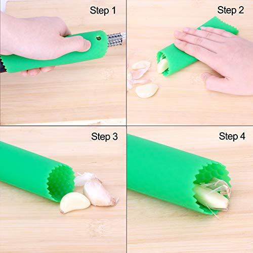 Vantic Garlic Press Rocker - Stainless Steel Garlic Mincer Crusher and Peeler (2019)