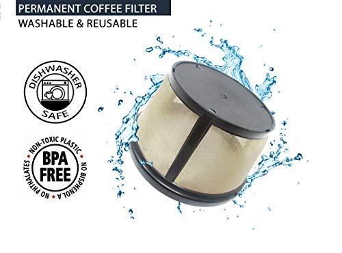 GOLDTONE Reusable 8-12 Cup Basket Coffee Filter fits Mr. Coffee Makers and Brewers, BPA Free