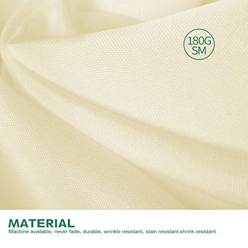 Surmente Tablecloth 14 ft Polyester Table Skirt for Weddings, Banquets, or Restaurants(White) … …