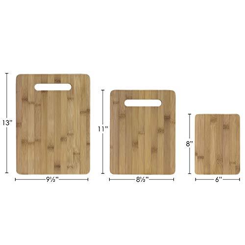 Totally Bamboo 3-Piece Bamboo Serving and Cutting Board Set