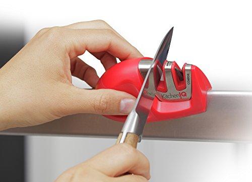 KitchenIQ 50009 Edge Grip 2-Stage Knife Sharpener, Black