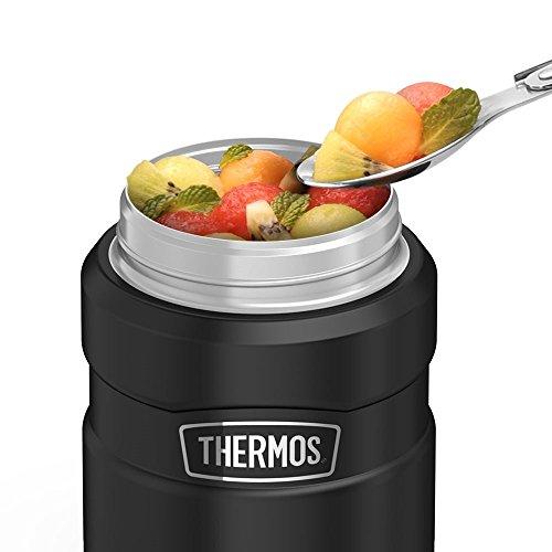 Thermos Stainless King 16 Ounce Food Jar with Folding Spoon, Stainless Steel