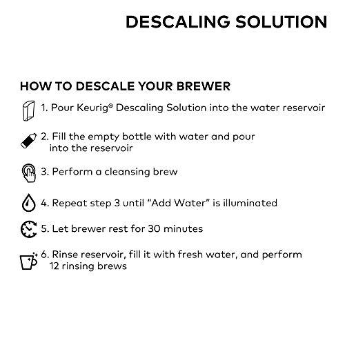 Keurig Descaling Solution For All Keurig 2.0 and 1.0 K-Cup Pod Coffee Makers -  Packaging May Vary