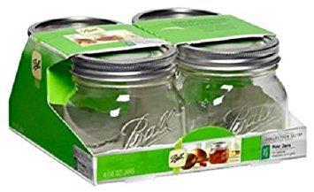 Ball Pint Regular Mouth Mason Jar with Lids and Bands, 16-Ounces (2-Units)