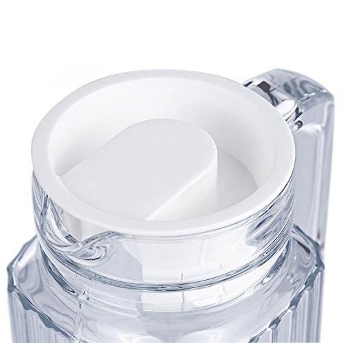 ARC International Luminarc Quadro Jug with White Lid Pitchers, 16 3/4-Ounce