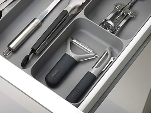 Joseph Joseph 85119 DrawerStore Kitchen Drawer Organizer Tray for Cutlery Silverware, Gray