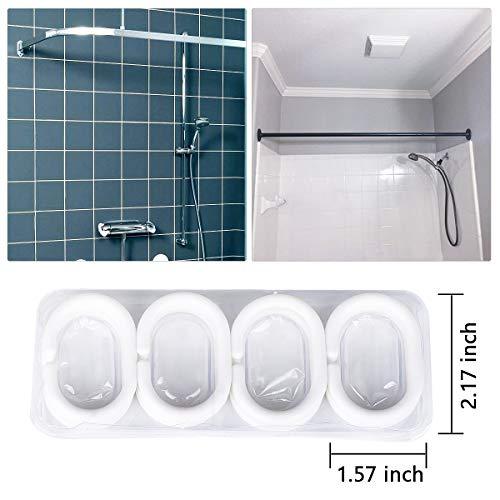 JRing Shower Curtain Polyester Fabric Waterproof Machine Washable with 12 Hooks 72x72 Inch