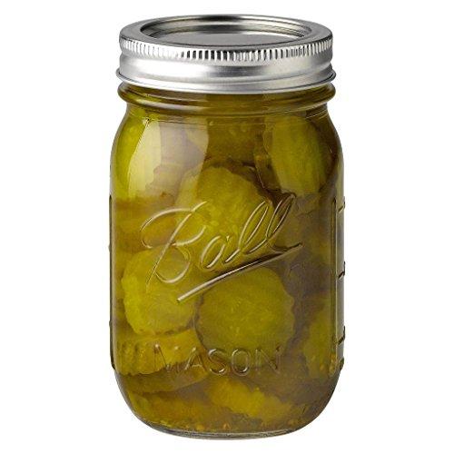 Ball Glass Mason Jar with Lid and Band, Regular Mouth, 12 Jars