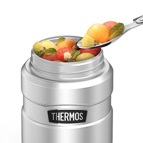 Thermos Stainless King 16 Ounce Food Jar with Folding Spoon, Stainless Steel