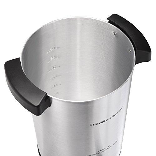 Hamilton Beach 45 Cup Coffee Urn and Hot Beverage Dispenser, Silver (40515R),