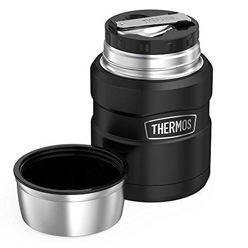 Thermos Stainless King 16 Ounce Food Jar with Folding Spoon, Stainless Steel