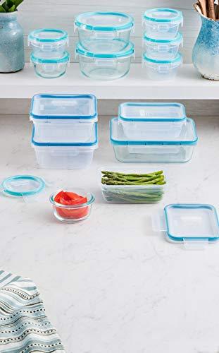 Snapware 1122515 Glass Food Storage Set, 24-Piece, Clear