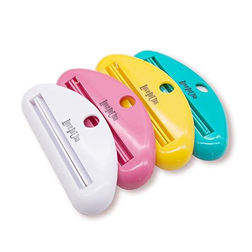 LoveInUSA Toothpaste Tube Squeezer Dispenser- 4 Pack Random Colors