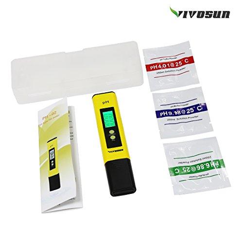 VIVOSUN pH & TDS Meter Combo, 0.05ph High Accuracy Pen Type pH Meter & +/- 2% Readout Accuracy 3-in-1 TDS EC Temperature Meter