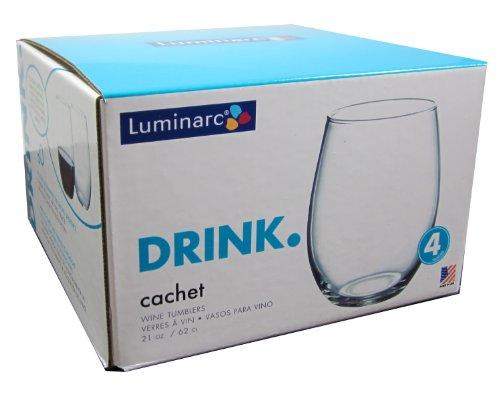 Arc International Luminarc Cachet/Perfection Stemless Wine Glass, 21-Ounce, Set of 6