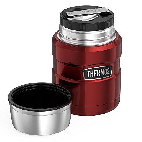 Thermos Stainless King 16 Ounce Food Jar with Folding Spoon, Stainless Steel