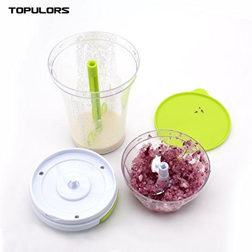 Topulors Manual Food Chopper Hand-Powered Food