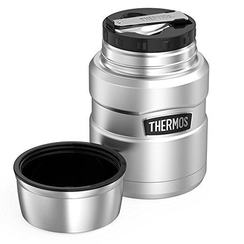 Thermos Stainless King 16 Ounce Food Jar with Folding Spoon, Stainless Steel