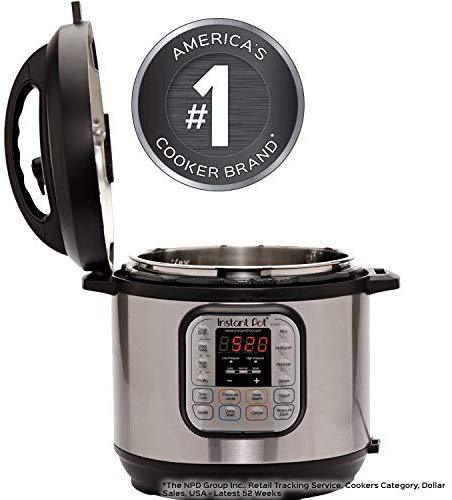 Instant Pot DUO60 6 Qt 7-in-1 Multi-Use Programmable Pressure Cooker, Slow Cooker, Rice Cooker, Steamer, Sauté, Yogurt Maker and Warmer