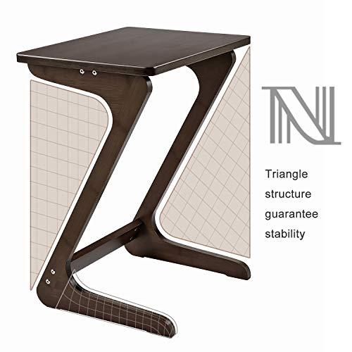 Sofa Table TV Tray NNEWVANTE End Table Laptop Desk Side Table Snack Tray for Bedside