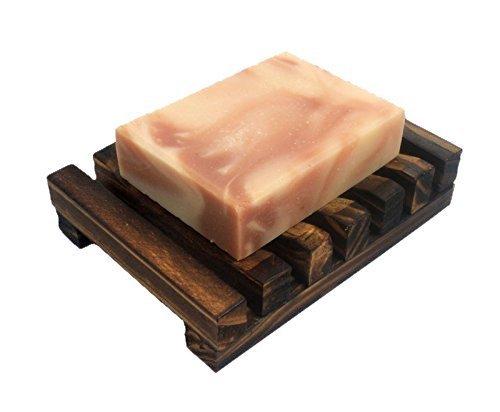Onwon Hawaii Style Bathroom Accessories Handmade Natural Wood Soap Dish Wooden Soap Holder