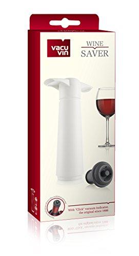 The Original Vacu Vin Wine Saver with 2 Vacuum Stoppers – Black